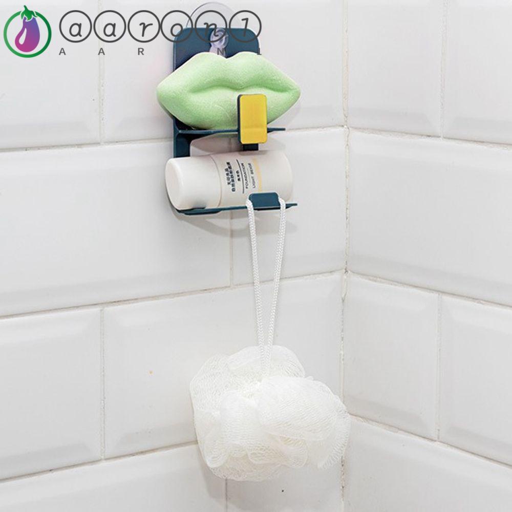 Aaron1 Giá Đỡ Phơi Ráo Bọt Biển / Khăn Lau Chén Dĩa Bằng Kim Loại Có Giác Hút Cho Nhà Bếp