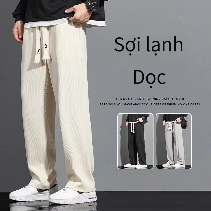 🔥Hàng có sẵn🔥M-5XL Bộ đồ thể thao ống rộng rộng thùng thình OOTD thời trang dành cho nam và nữ Quần thể thao dáng rộng dáng rộng đến mắt cá chân thường ngày cho cả nam và nữ Quần thường cỡ lớn màu trơn