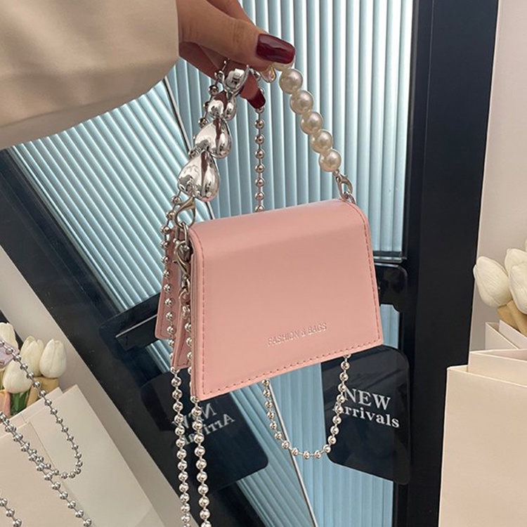 Túi Đeo Chéo mini Hình Vuông Đính Ngọc Trai Thời Trang Dành Cho Nữ