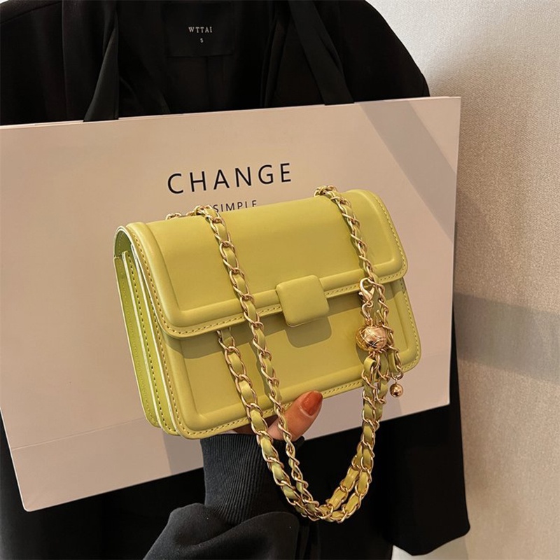 Túi Đeo Vai Hình Vuông Cỡ Nhỏ Màu macaron Màu Trơn Đơn Giản Thời Trang Cho Nữ