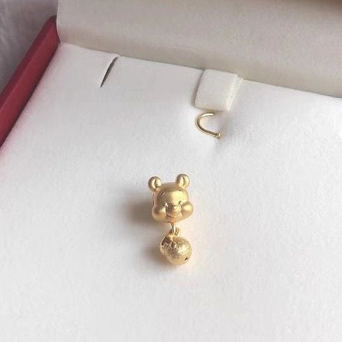 Hạt Xỏ Vòng Tay / Vòng cổ Thủ Công Hình Gấu Pooh Và Lọ Mật Ong Zhou s same Winnie diy Dành Cho Bạn Nữ