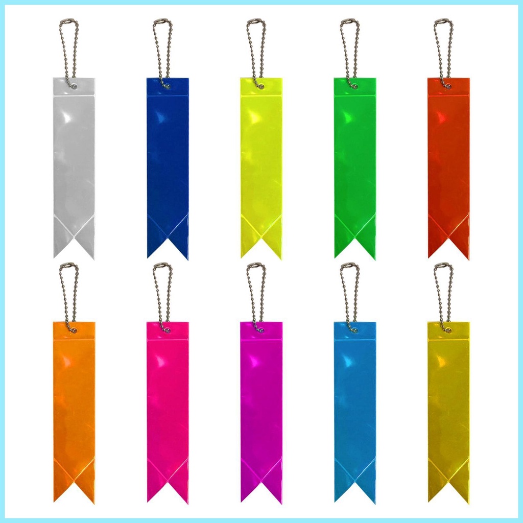 Set 10 Dây Khóa Kéo Phản Quang Cố Định Ba Lô Đi Bộ Vào Ban Đêm