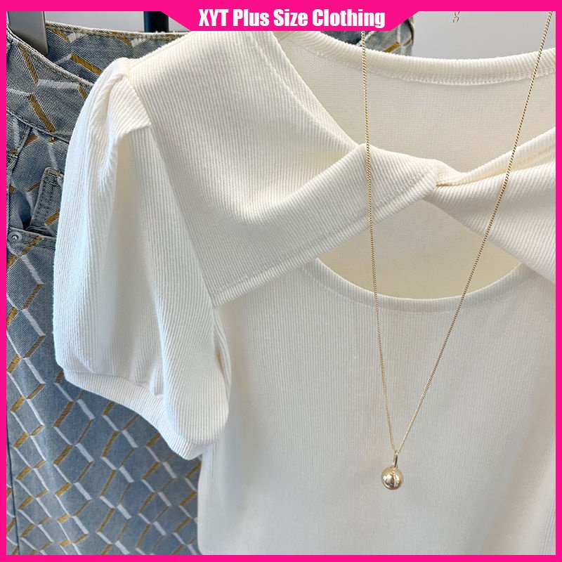 Áo Thun Mùa Hè Tay Ngắn Bồng Màu Xanh Lá Dễ Thương Xinh Xắn Cho Nữ Có Size M-4XL 40-100kg Thời Trang 2023