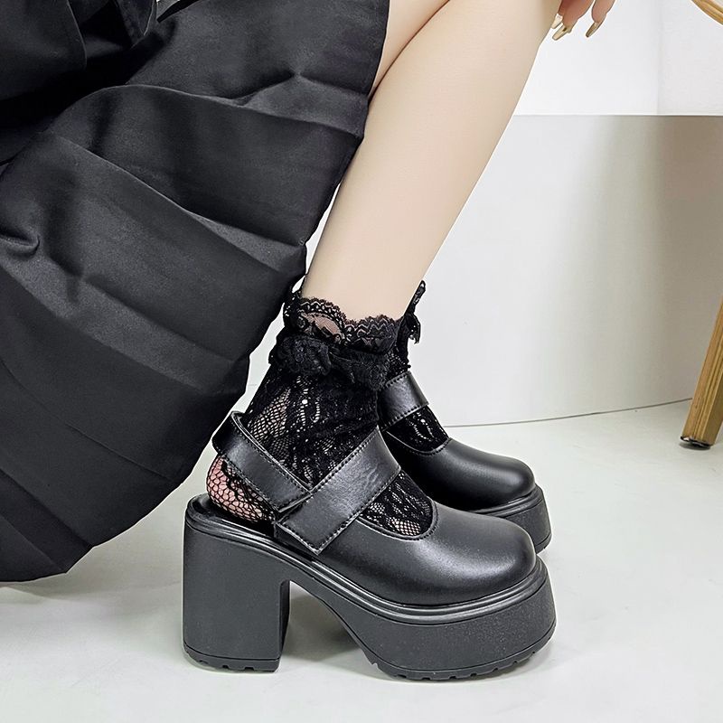 giày nữ giày mary jane dép nữ đế cao Giày Đế Xuồng Dày Dặn Phong Cách Thời Trang Retro Anh Quốc Có Size Lớn 35-43 - 43 JK Dành Cho Nữ