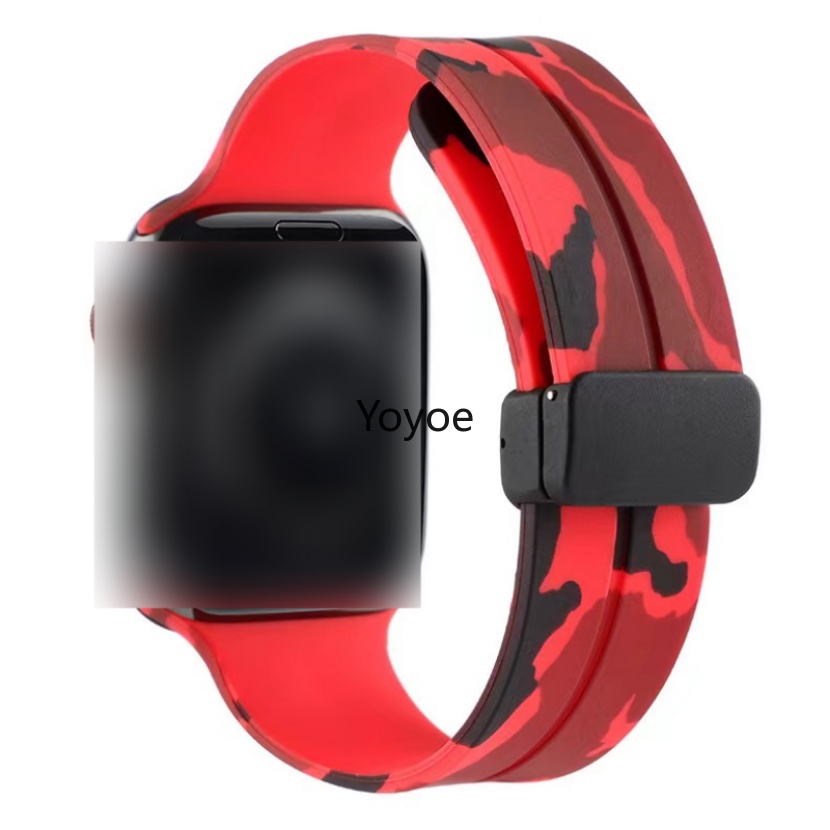 Dây Đeo Họa Tiết Rằn Ri Bằng Silicone Cho Apple Watch 40Mm 41mm 42mm 44mm 45mm 42mm iwatch 8 Ultra 49mm 7 6 5 4 3 2 1
