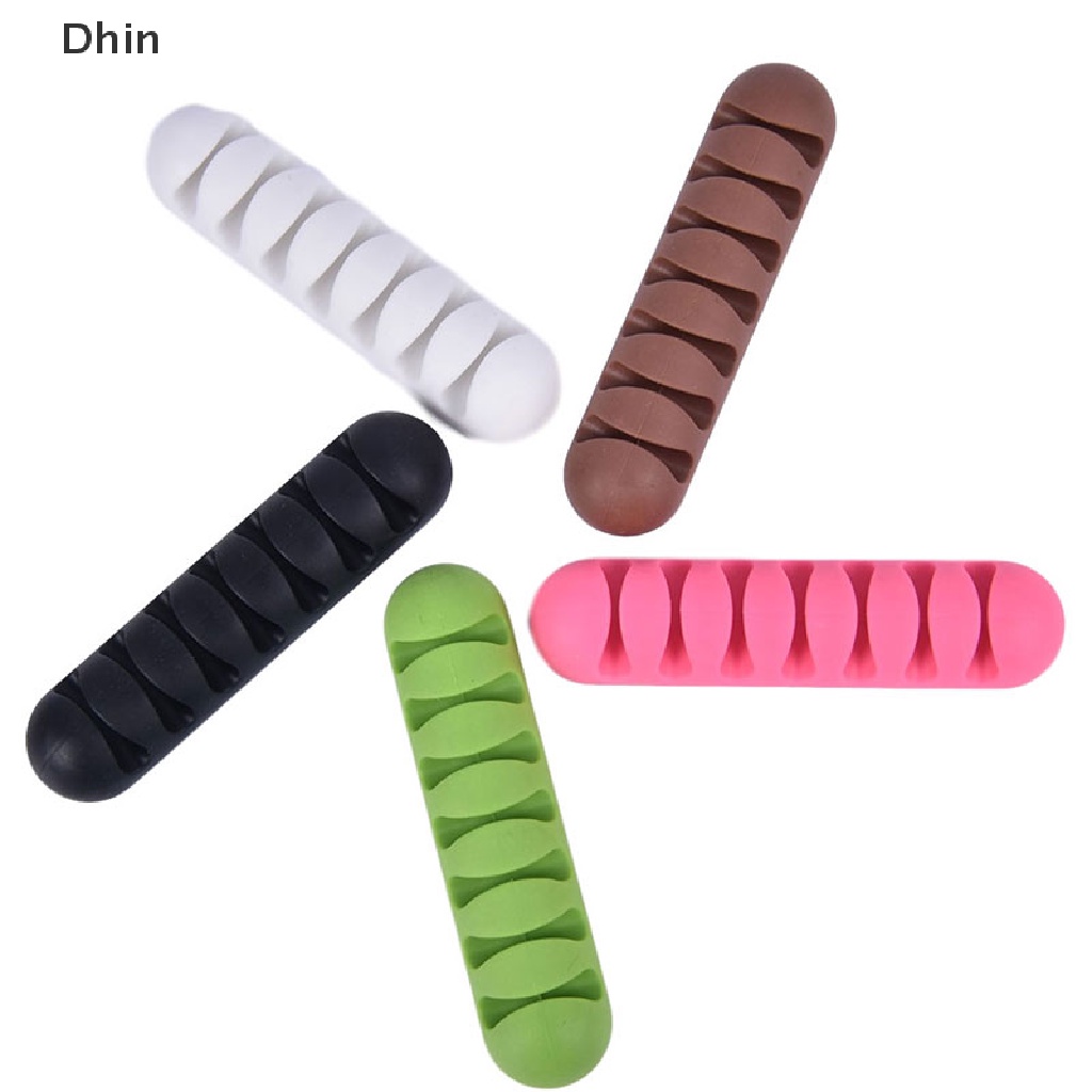 Giá Đỡ Dây Cáp / Tai Nghe 7 Lỗ Bằng Silicon Tiện Dụng