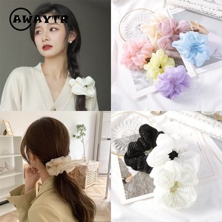 Dây cột tóc đuôi ngựa phối lưới cỡ lớn thời trang hàn quốc cho nữ