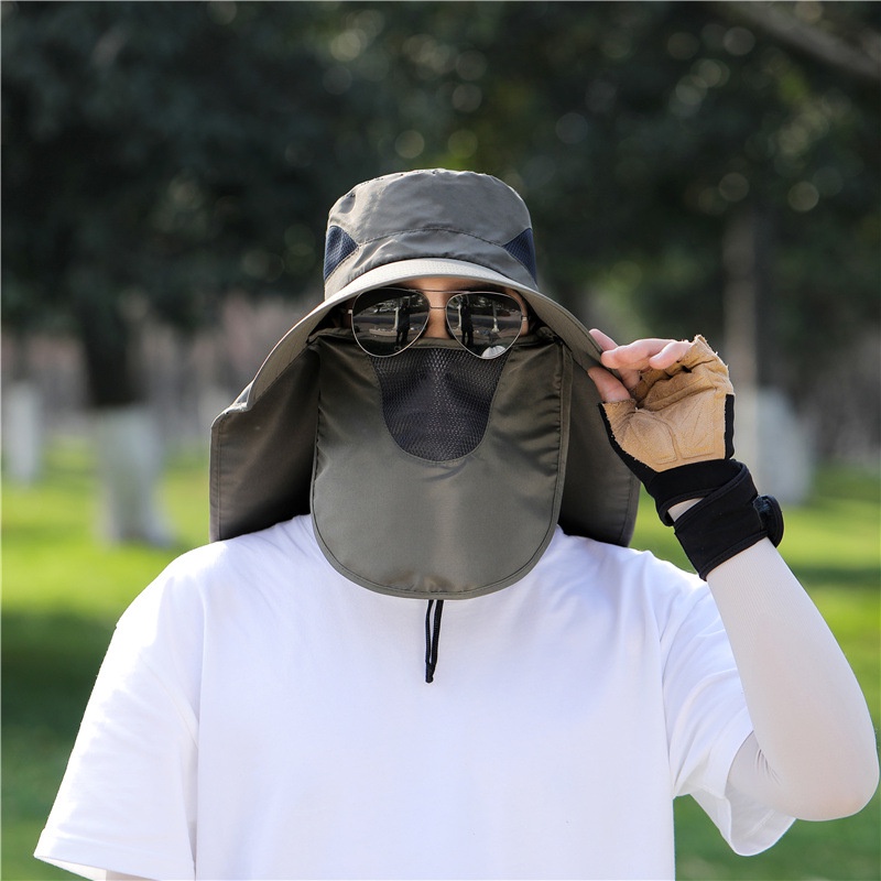 Mũ Bucket Che Nắng Ngoài Trời Kèm Quạt Thời Trang Mùa Hè Hàng Mới Dành Cho Nam Giới