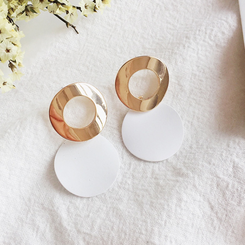 Khuyên Tai Nữ Hình Tròn Thời Trang Cổ Điển