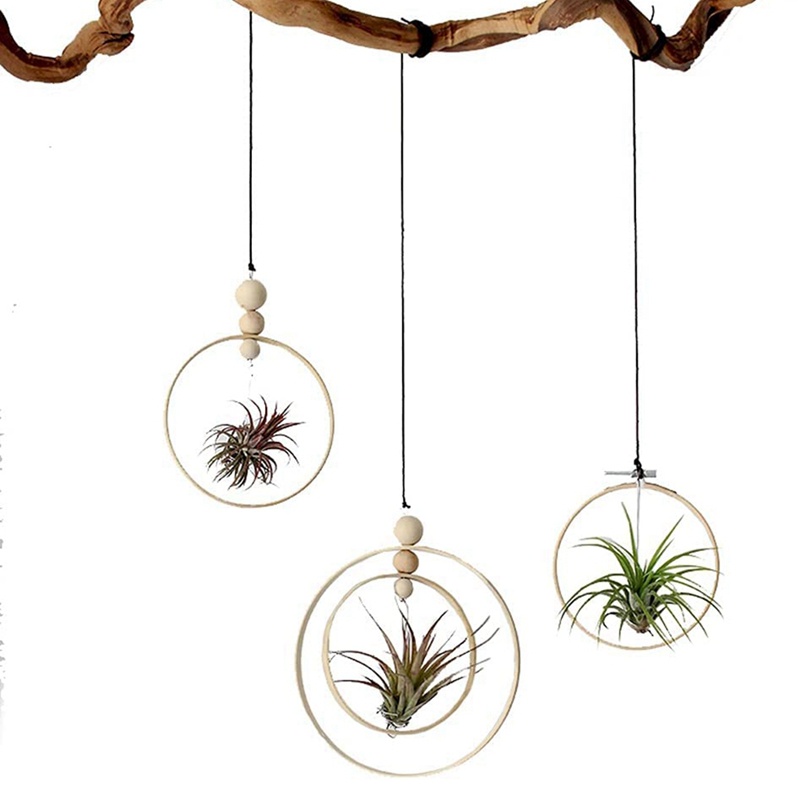 Set 15 Vòng Gỗ Tre 3 Kích Cỡ Dùng Trang Trí Vòng Bắt Giấc Mơ