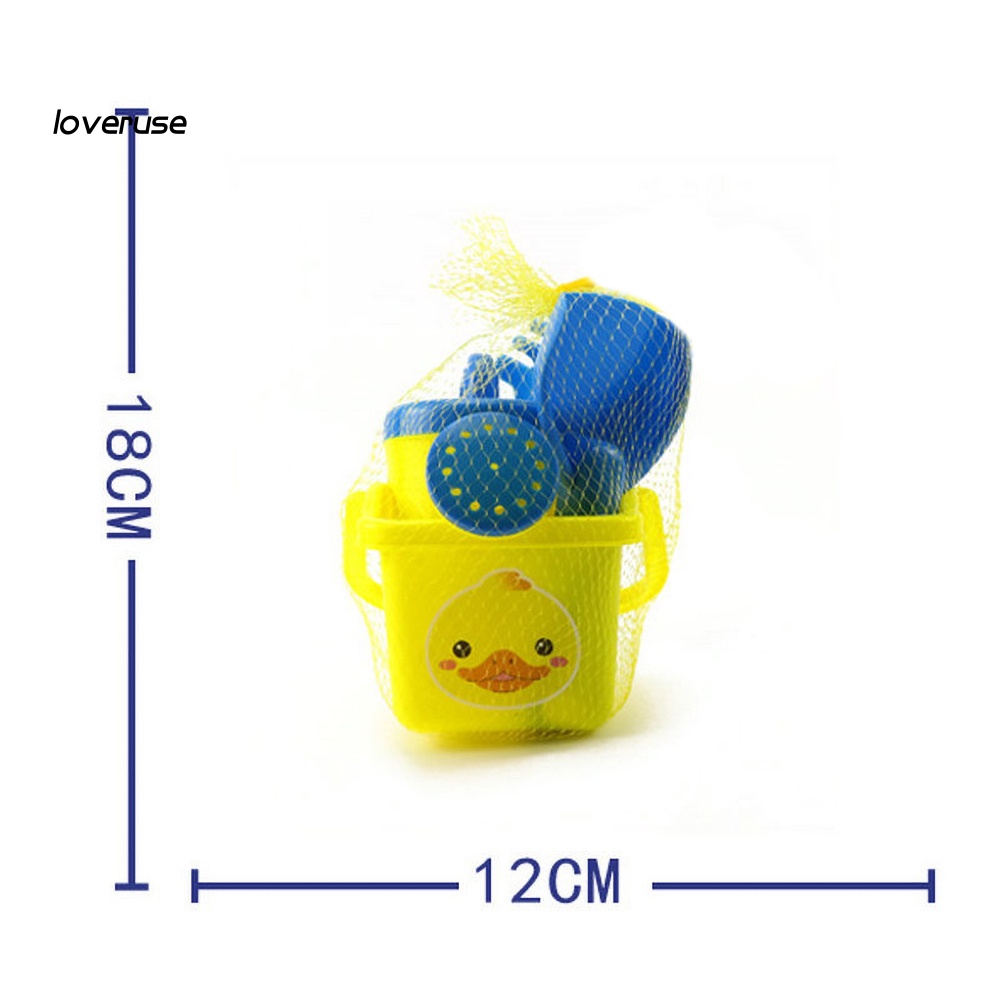 Set 5 Đồ Chơi Cát Bãi Biển Mùa Hè In Hình Gấu / Vịt Hoạt Hình Cho Bé