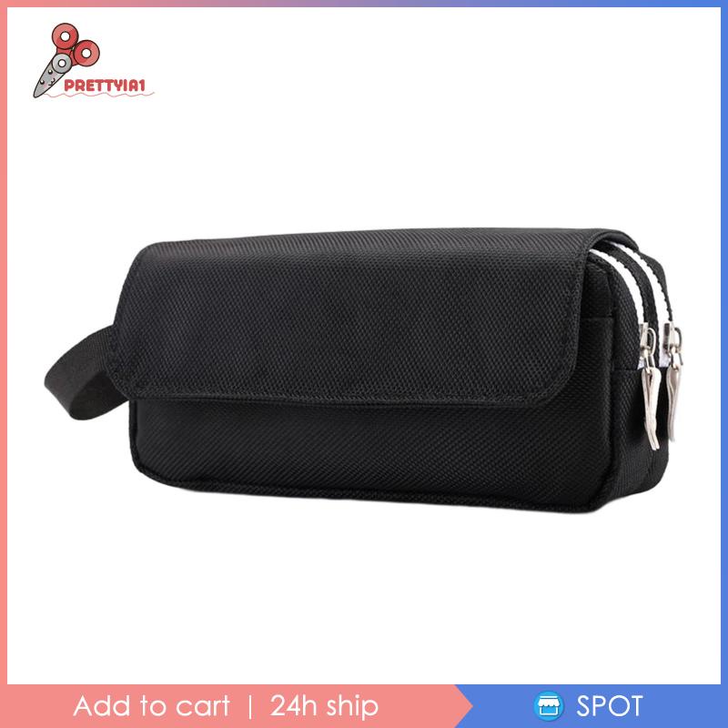 [Prettyia1] Túi Đựng Bút / Đồ Trang Điểm Sức Chứa Lớn Có Dây Kéo