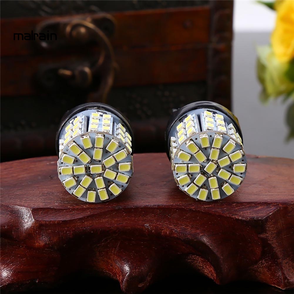 Set 2 Bóng Đèn LED Phanh Xe Ánh Sáng Trắng 6000K 12V T20 7440 7443 64 SMD