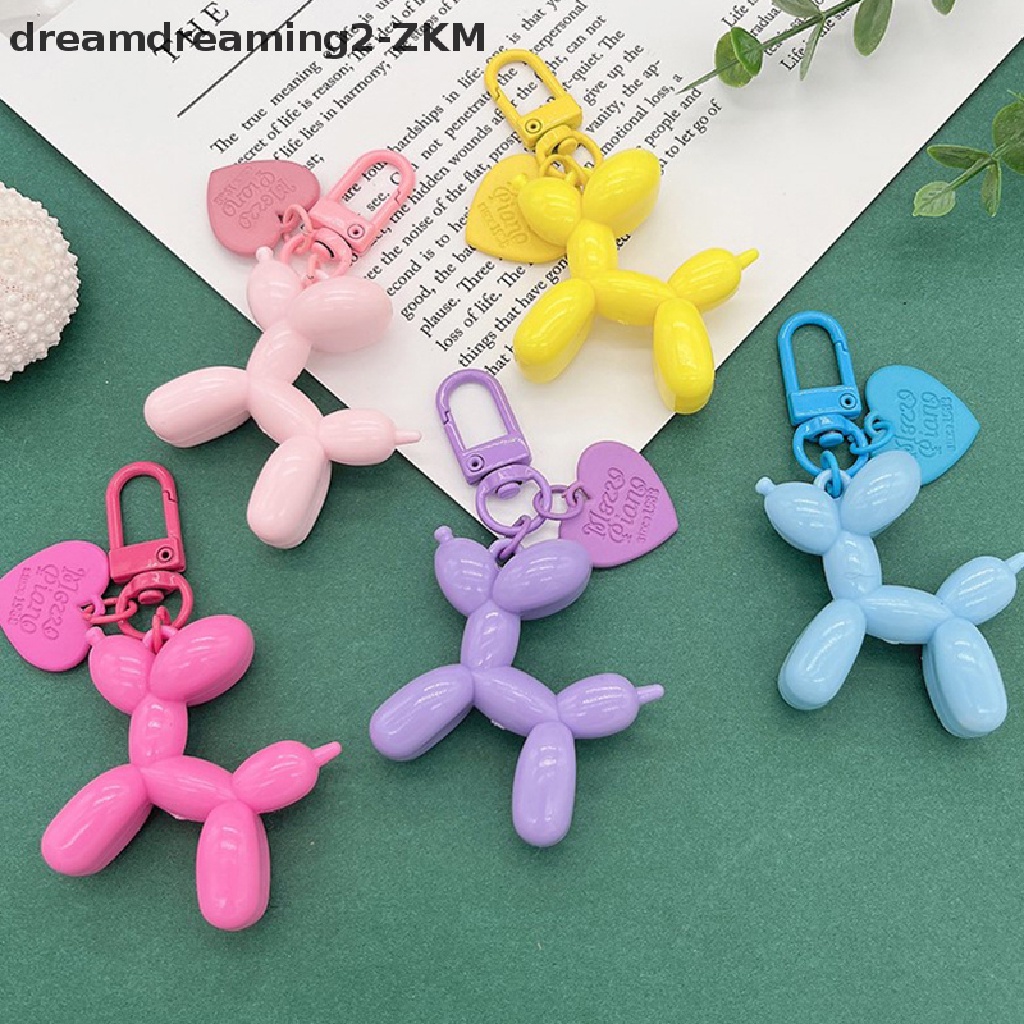 [Dreaming] Móc Chìa Khóa Xe Hơi / Túi Xách Hình Chú Chó Bóng Bay Thạch Punk Thời Trang Dành Cho Bạn Nữ [zkm]