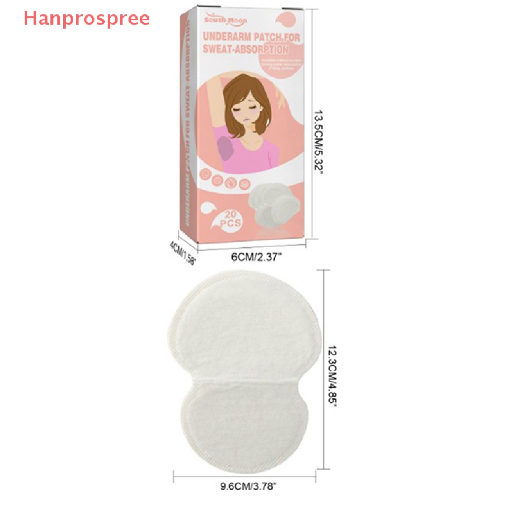 Bộ 20 Miếng Dán Thấm Hút Mồ Hôi Vùng Da Dưới Cánh Tay Hanprospree