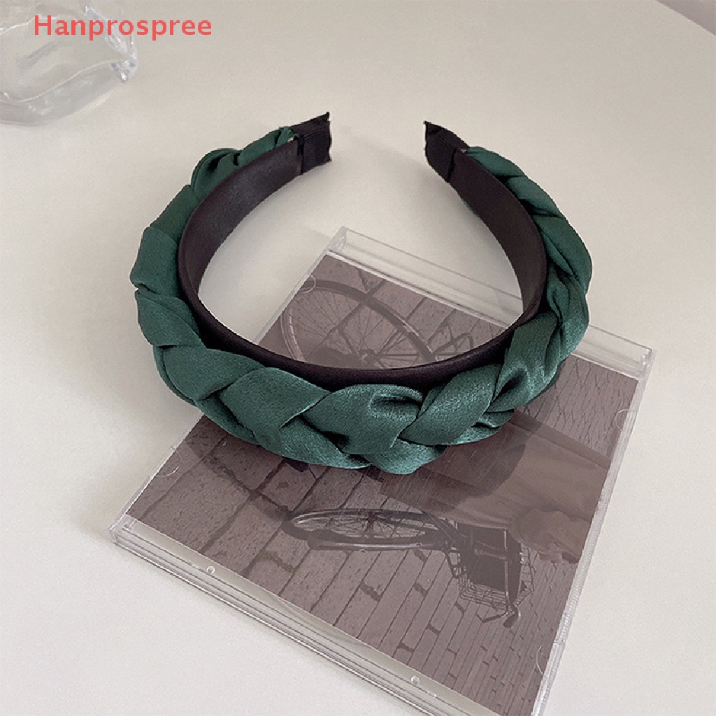 Hanprospree > Băng Đô Bện Tóc Bản Rộng Màu Trơn Thời Trang