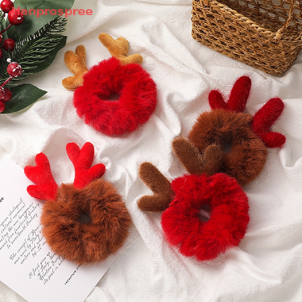 Băng Đô Cài Tóc Hình Sừng Tuần Lộc Giáng Sinh Bằng Cao Su Xinh Xắn