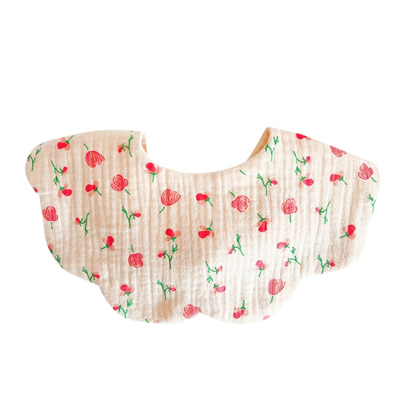 Yếm Ăn Cotton Hình Cánh Hoa Thoáng Khí Cho Bé