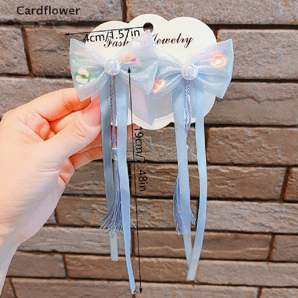 Bộ 2 Kẹp Tóc Nơ Tua Rua Phong Cách Trung Hoa Dễ Thương Cho Bé Gái