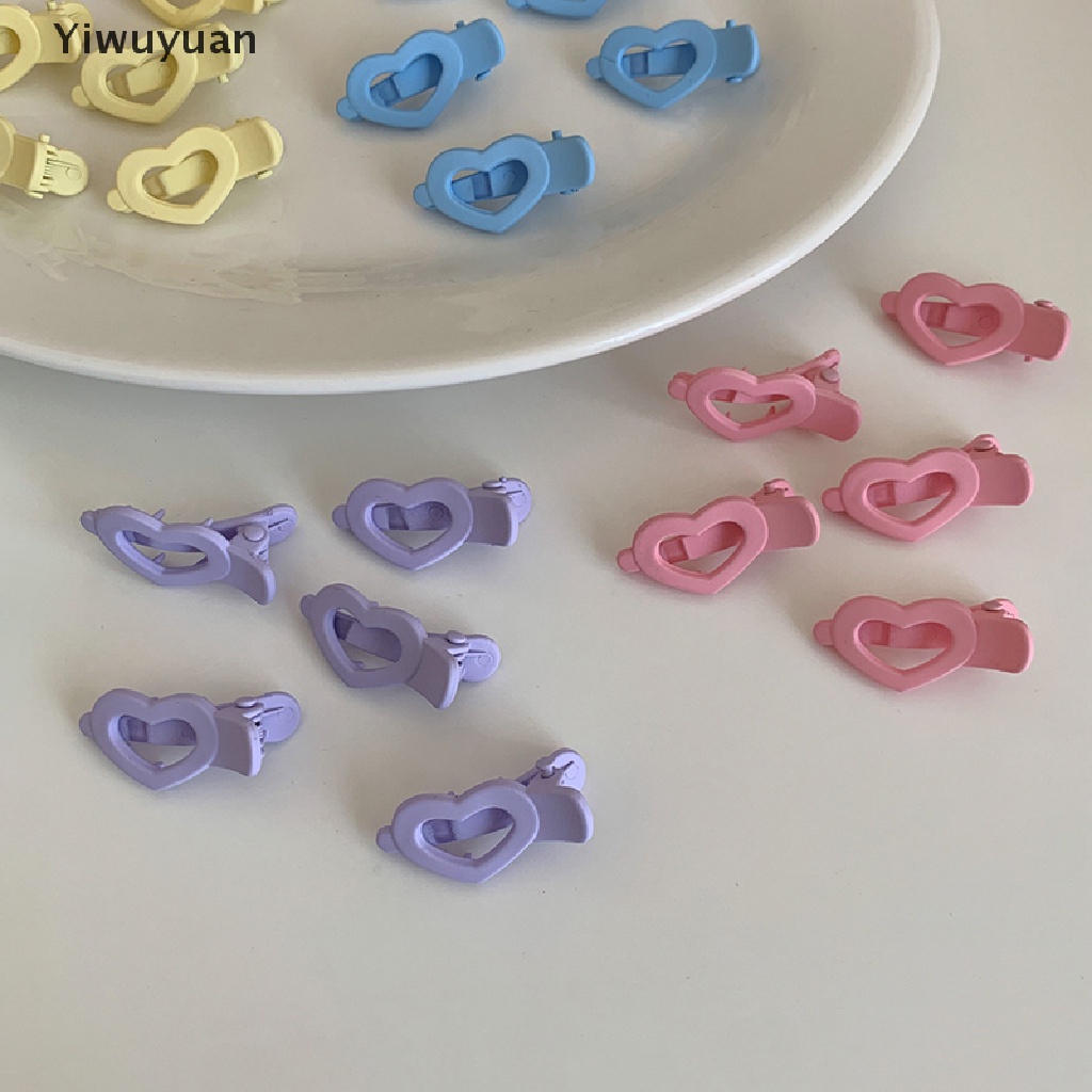 < Yiwuyuan > Set 5 Kẹp Tóc Càng Cua Hình Trái Tim Phong Cách Hawaii Hàn Quốc Cho Bé Gái