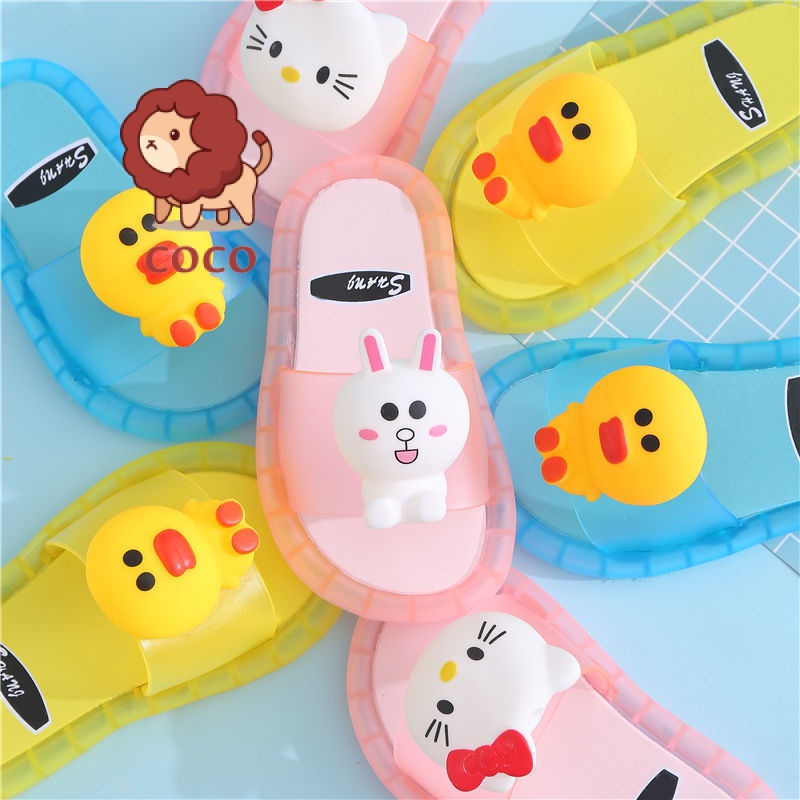 Dép Đi Trong Nhà / Ngoài Trời Họa Tiết Hoạt Hình Có Đèn Phát Sáng Dành Cho Bé