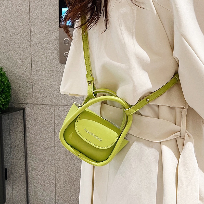 Túi Xách Mini Màu Trơn Phong Cách Retro Thời Trang Cho Nữ