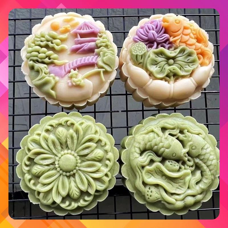 KHUÔN LÒ XO HOA SEN VÀ CÁ CHÉP (4 mặt)