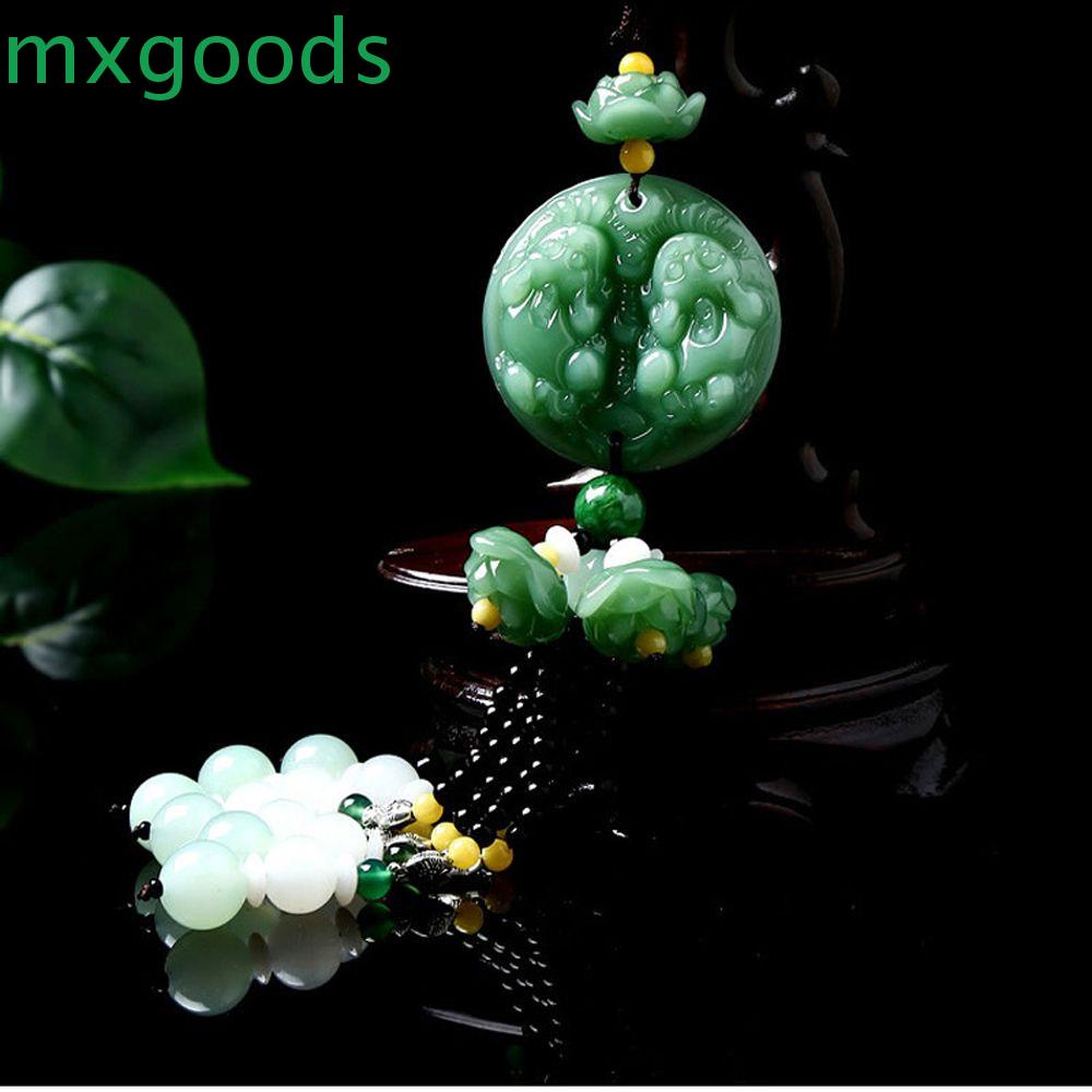 Mxgoods Mặt Dây Chuyền Đá Obsidian Tự Nhiên Màu Xanh Lá Cây Chạm Khắc Hình Phật Trang Trí Nhà Cửa Phòng Khách Tài Lộc May Mắn