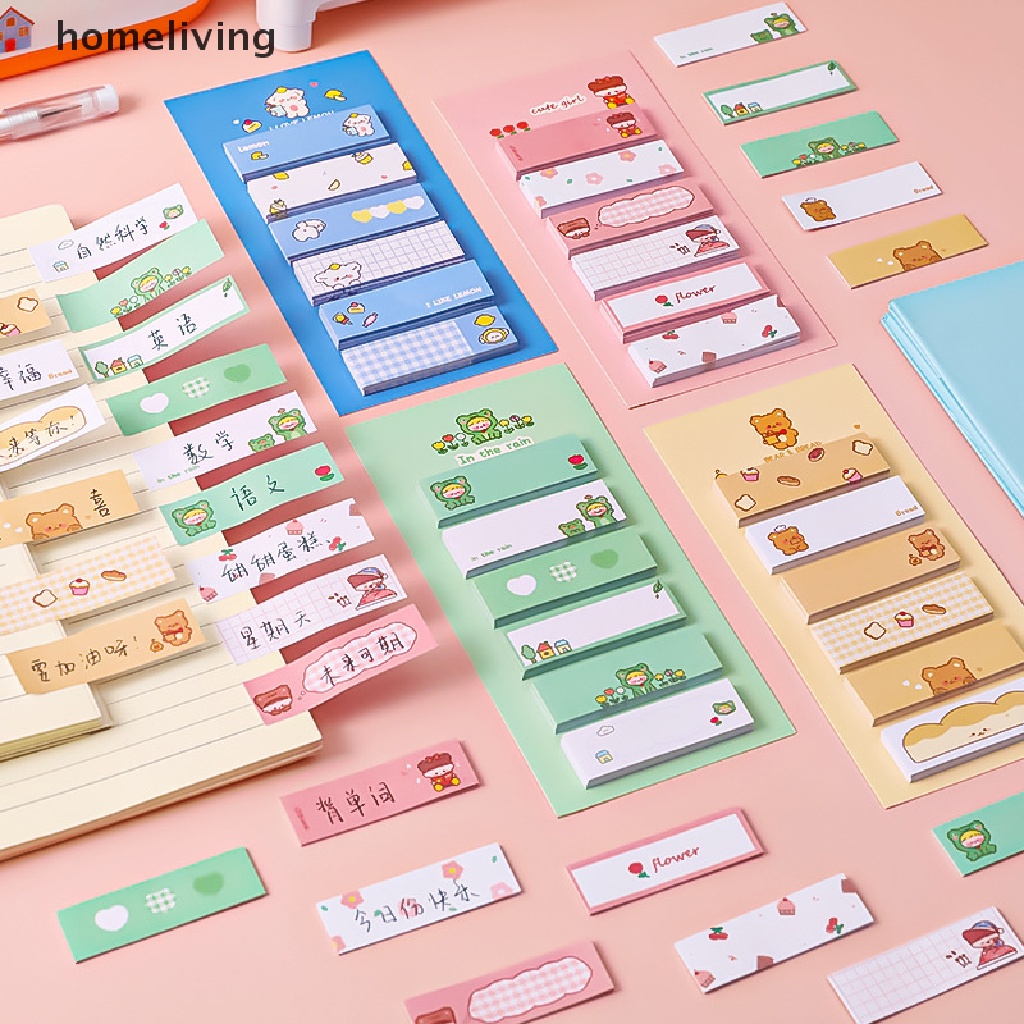 Bộ 120 Tờ Giấy Dán Ghi Chú Họa Tiết Hoạt Hình Dễ Thương DIY