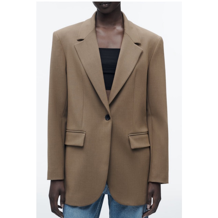 Áo Khoác blazer Dáng Rộng Cài Nút Phối Màu Tương Phản Trang Trí Mùa Xuân Kiểu Mới 232133754