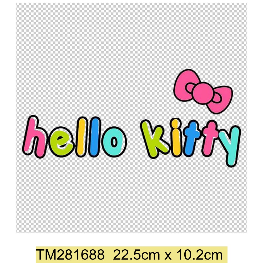 Sticker Ủi Thêu Hình Mèo kitty Dễ Thương