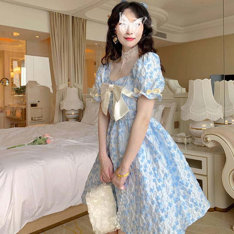 Đầm Công Chúa Thắt Nơ Eo Nhẹ Nhàng Mùa Hè Hàng Mới Dành Cho Bạn Nữ