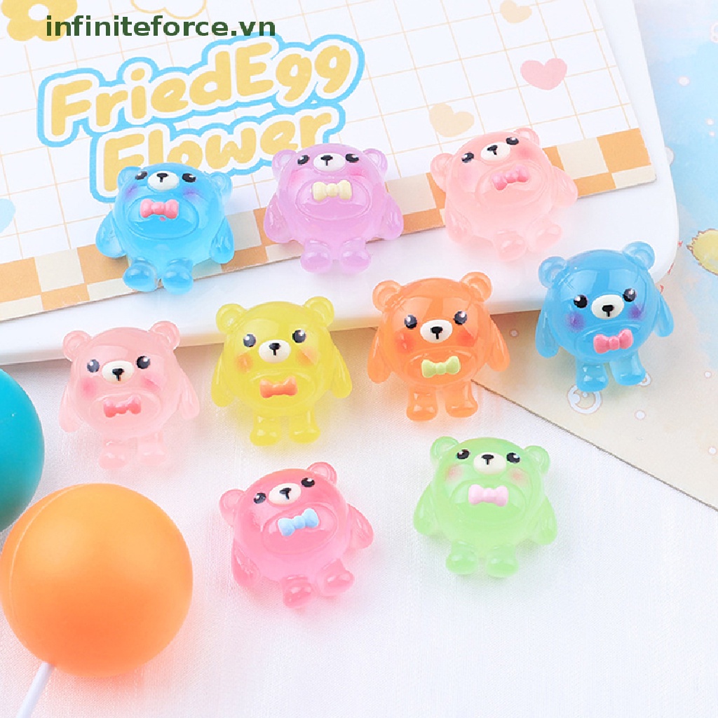 Bộ 5 Tượng Gấu Phát Sáng Trang Trí Tiểu Cảnh