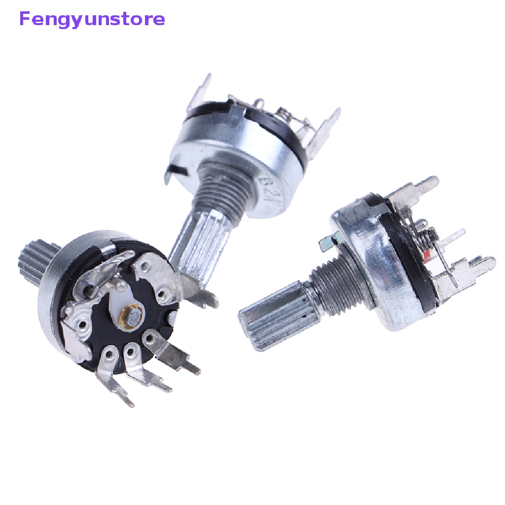 Set 5 Chiết Áp RV17 Có Công Tắc 15mm 5Pin B1K 2K 5K 10K 20K 50K