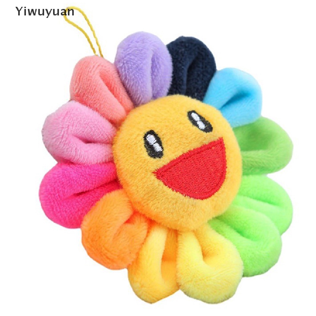 < Yiwuyuan > Búp Bê Nhồi Bông Mềm Hình Hoa Hướng Dương Cười 6cm Nhiều Màu Sắc Đáng Yêu Trang Trí Túi Xách Không Hộp Quà Tặng