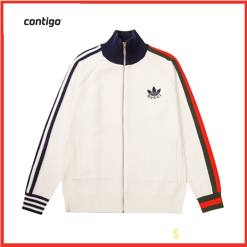 ❤️❤️ Áo Khoác Gucci Tay Dài Có Khóa Kéo Thêu Họa Tiết Thời Trang Cho Nam