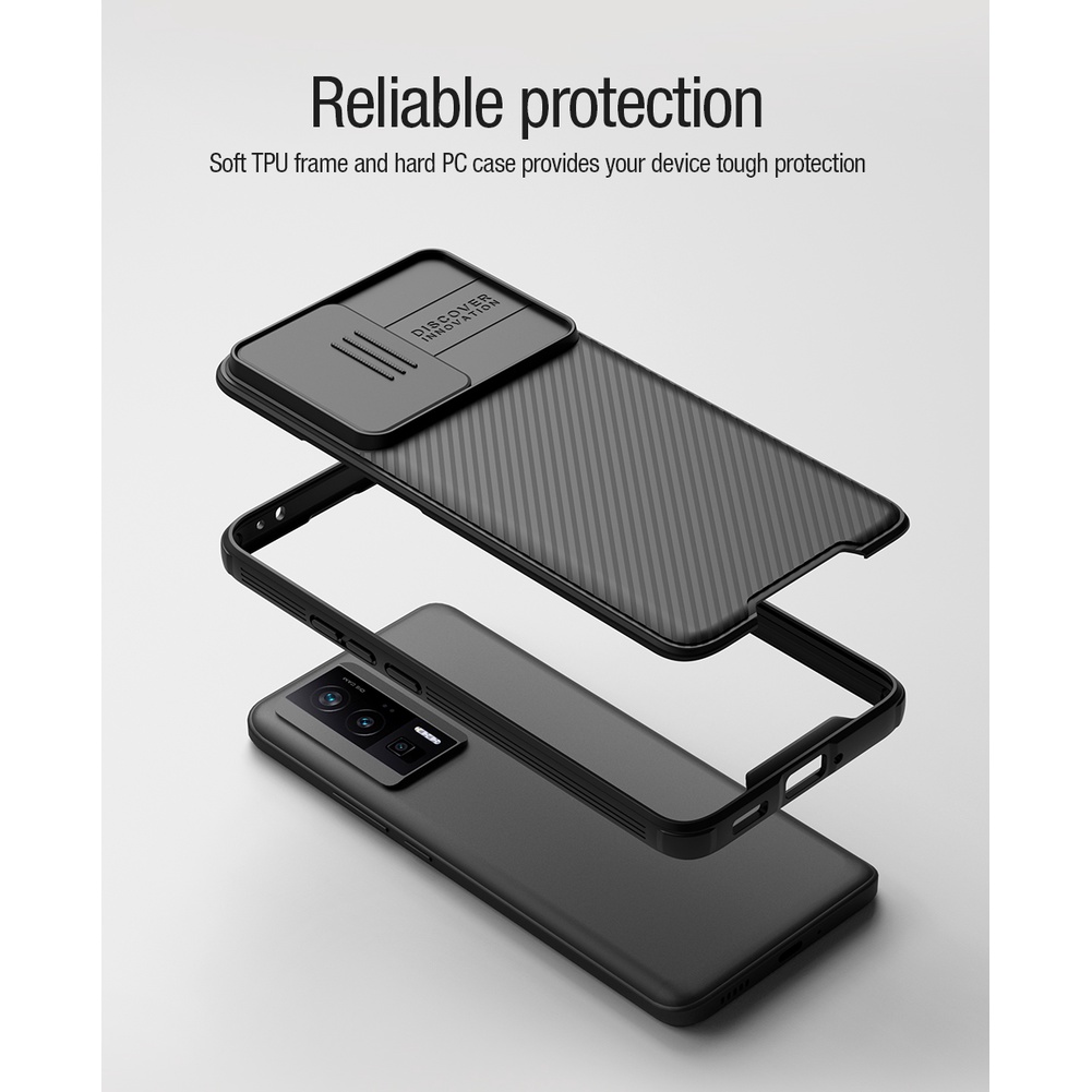 Ốp lưng Redmi K60 NILLKIN CamShield Pro Lens bảo vệ nắp từ tính cho Xiaomi Redmi K60 Pro