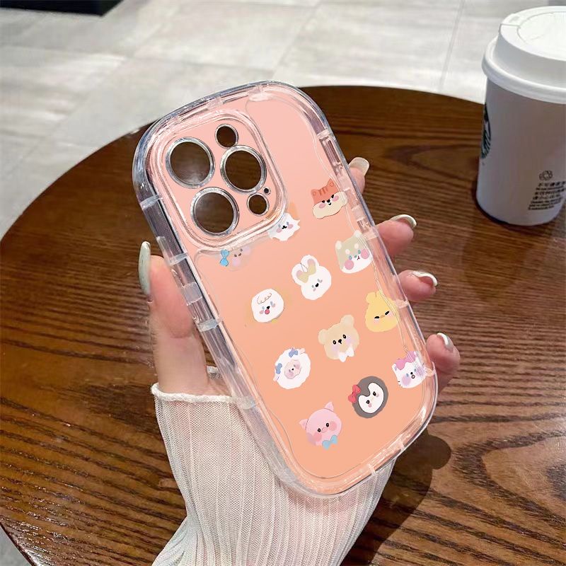 ✅Ốp Điện Thoại Dẻo Trong Suốt Họa Tiết Động Vật Dễ Thương Chống Sốc Cho Iphone xr 11 promax13 / Apple / 8piPhone147 / Soft 12 in Yfz