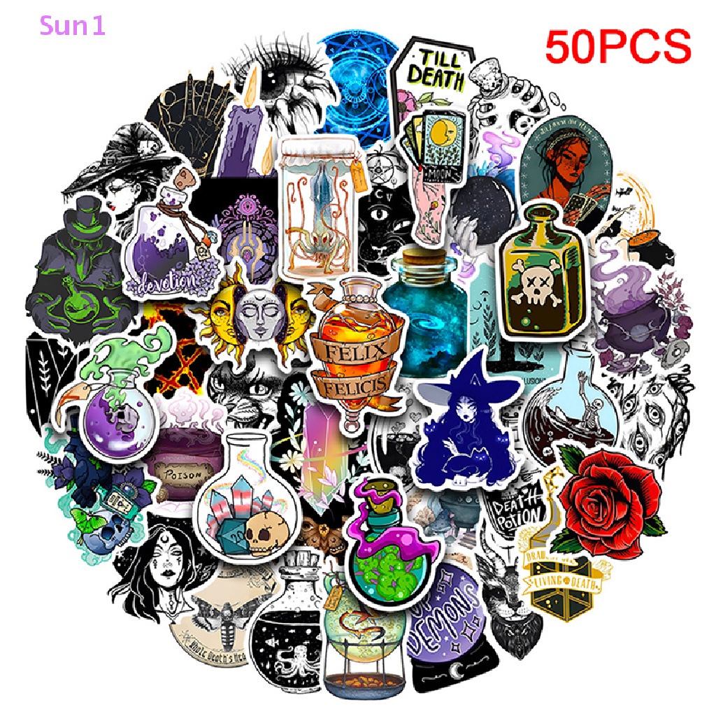 Sun1 &gt; 50 Nhãn Dán Hoạt Hình Graffiti Trang Trí Xe Hơi Laptop Đồ Chơi Chống Nước Cho Trẻ Em