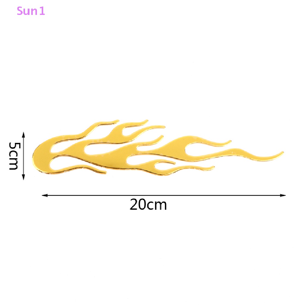 Đề Can Vinyl Phản Quang Họa Tiết Ngọn Lửa 3d Trang Trí Xe Hơi Xe Máy Sun1 > 20 * 4CM