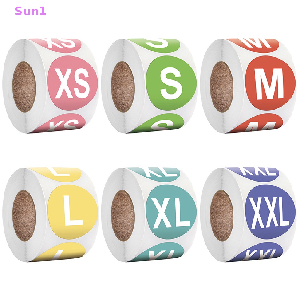 Set 500 Nhãn Dán Kích Thước 2.5cm Trang Trí Quần Áo Tiện Dụng