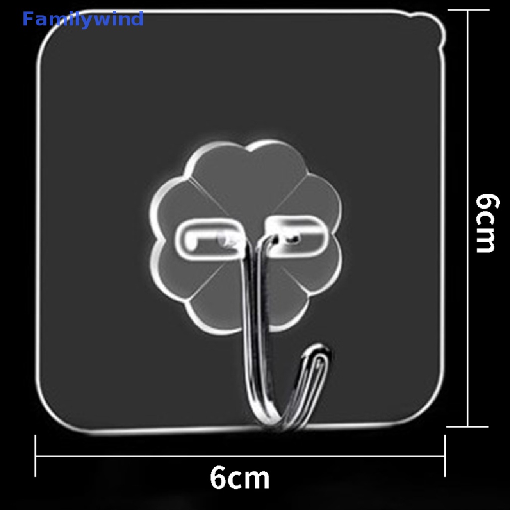 Set 10 Móc Treo Đồ Dán Tường Chịu Tải Nặng 15Kg