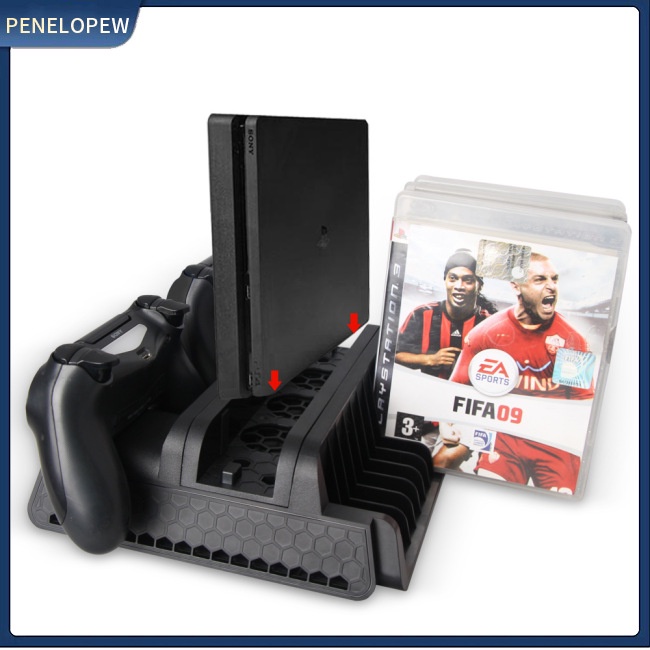 Đế Sạc Đứng Tích Hợp Quạt Tản Nhiệt Cổng USB Cho PS4 Slim / Pro