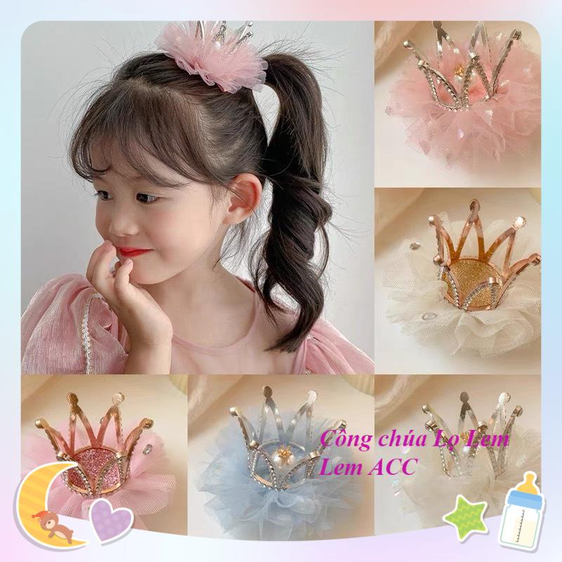 Kẹp tóc cho bé gái, kẹp tóc vương miện công chúa cho bé gái xinh xắn đáng yêu L055