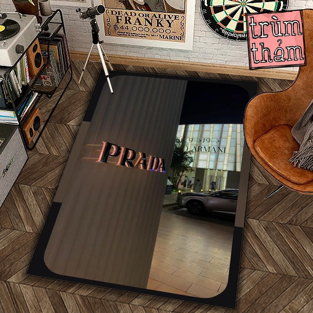 Thảm Trang Trí Prad4 Cửa Hàng Logo Thời Trang Decor Phòng Ngủ Phòng Khách Văn Phòng