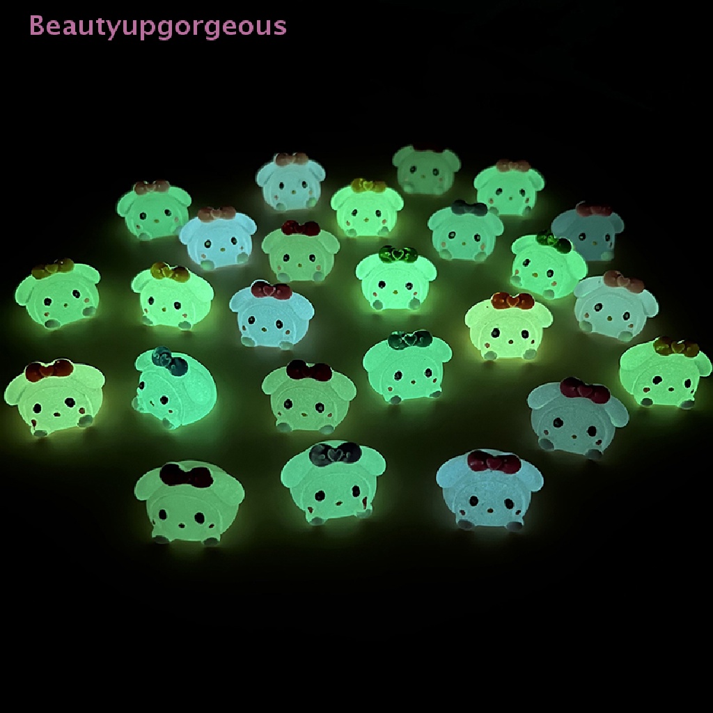 Set 2 Tượng Nhựa Phát Quang Hình Hoạt Hình Mini Dễ Thương Trang Trí Tiểu Cảnh