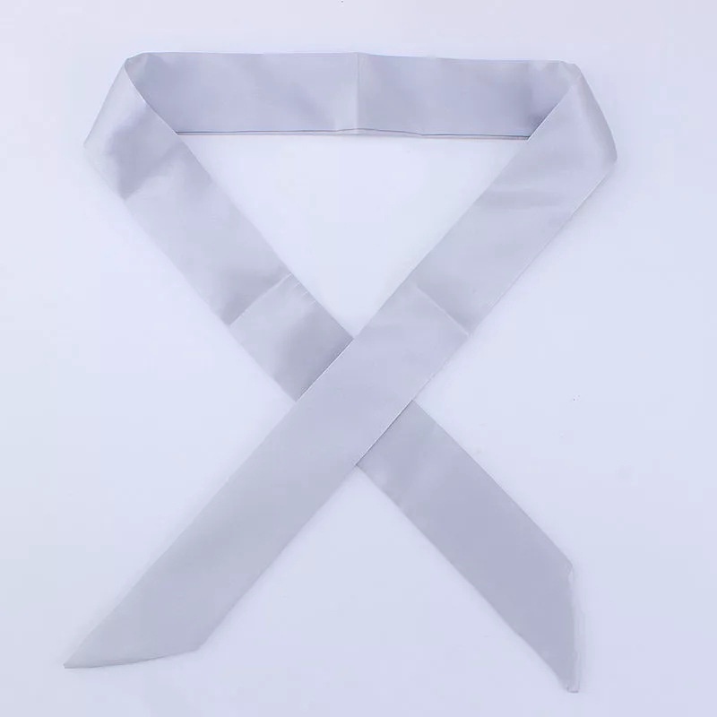 1 Cuộn Khăn Lụa Satin Dài Màu Trơn Thời Trang