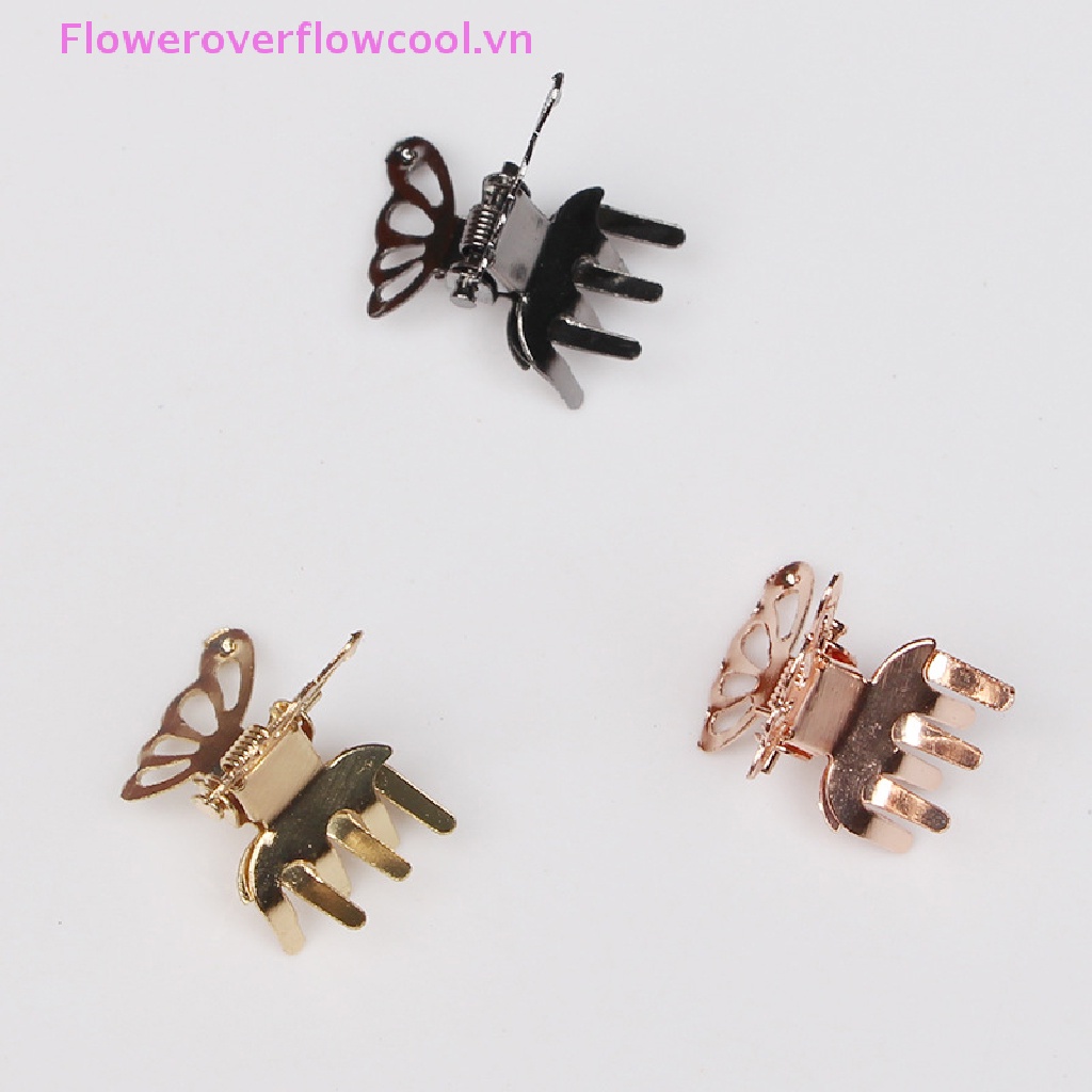 Set 10 Kẹp Tóc Kim Loại Mini Hình Bướm Thời Trang Hàn Quốc 2022 Cho Bé Gái