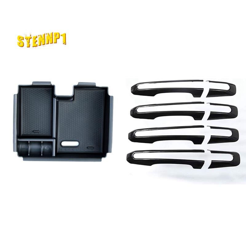 1 Bộ 2 Khung Dán Trang Trí Hộp Tỳ Tay / Cửa Xe Hơi Kèm 1 Khung Dán