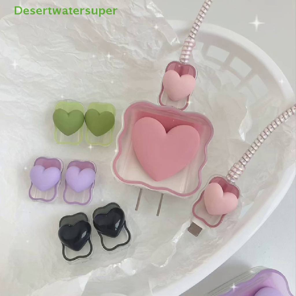 Phụ Kiện Bảo Vệ Dây Cáp Sạc Hình Trái Tim Đáng Yêu